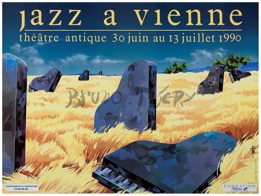 Affiche pour le festival Jazz à Vienne 1990