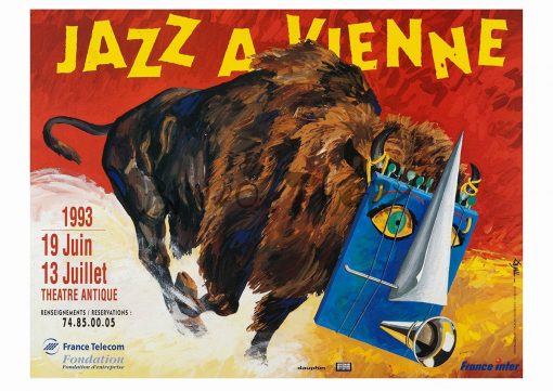 Affiche pour le festival « Jazz à Vienne 1993 »