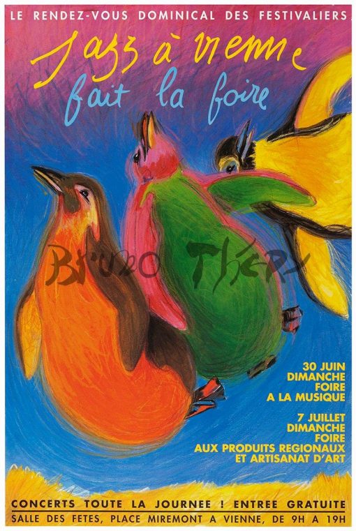 Jazz à Vienne fait la Foire 1996 affiche collector en France Rhône Alpes