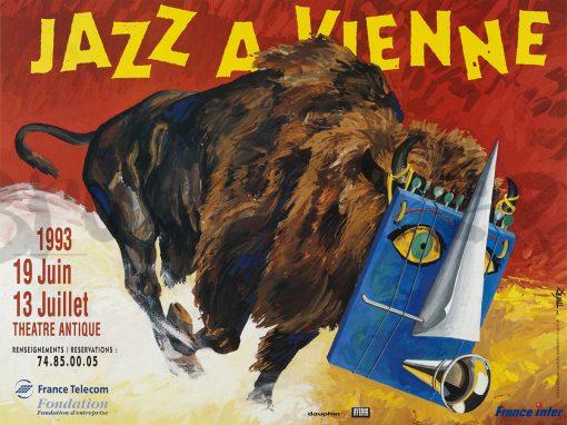 Affiche pour le festival « Jazz à Vienne 1993 »