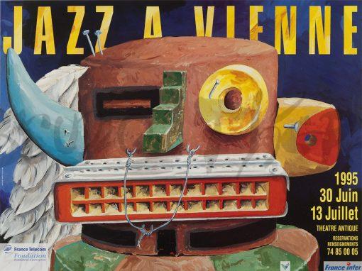 Affiche pour Jazz à Vienne 1995 en France Rhône Alpes