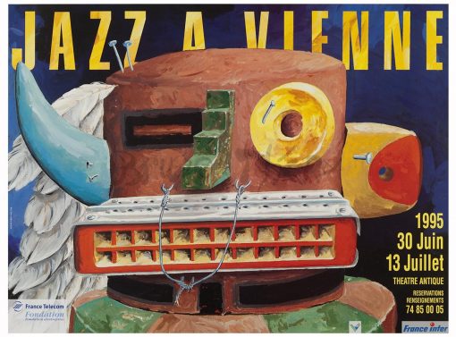 Affiche pour Jazz à Vienne 1995 en France Rhône Alpes