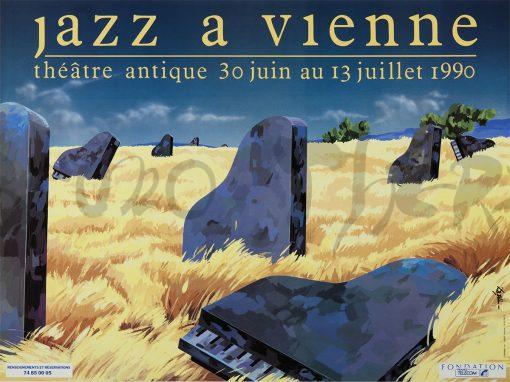 Affiche pour le festival Jazz à Vienne 1990