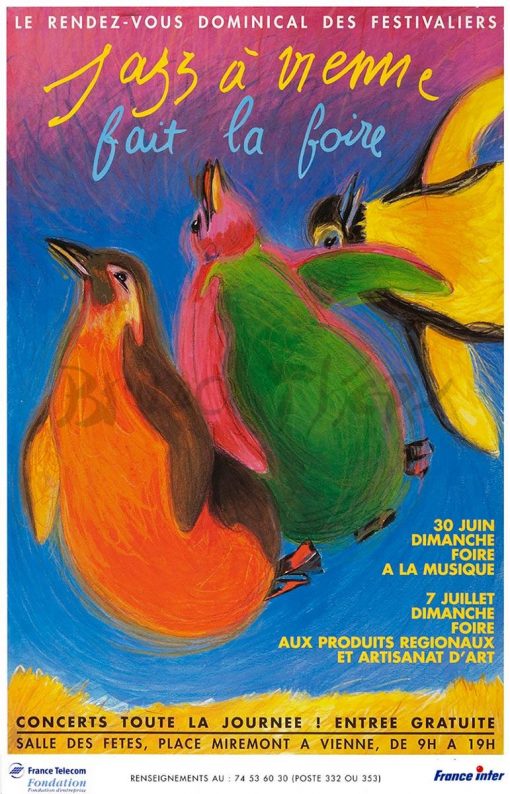 Jazz à Vienne fait la Foire 1996 affiche collector en France Rhône Alpes