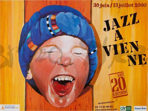 L’affiche Jazz à Vienne 2000 est la treizième réalisée par Bruno Théry pour ce festival de jazz en France Rhône Alpes