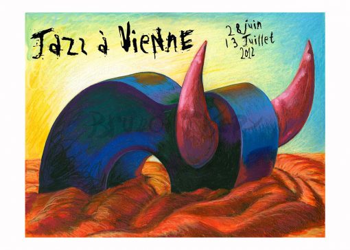 Affiche pour la communication de Jazz à Vien en France Auvergne Rhône Alpes