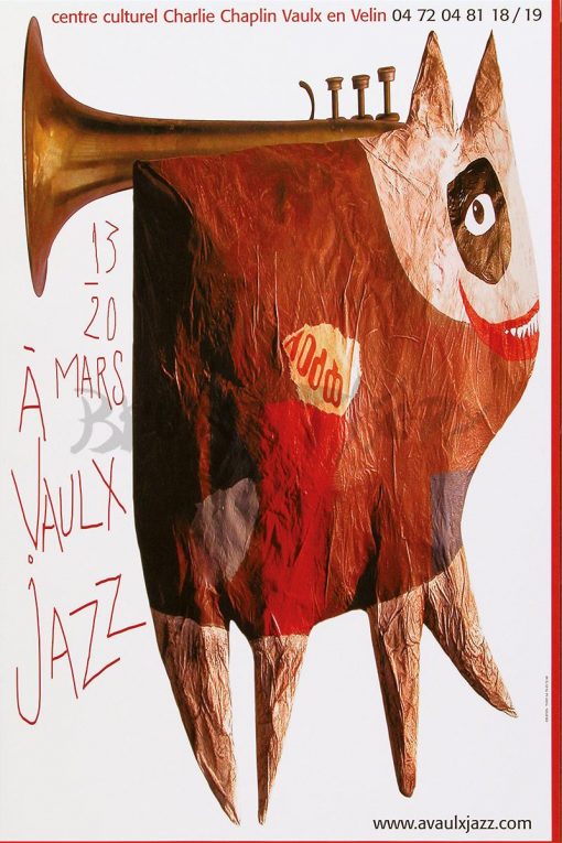 Affiche pour AvaulxJazz 2004 à Vaulx en Velin dans la Métropole de Lyon