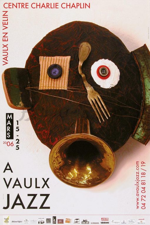 l’affiche Avaulxjazz 2006 est la 6ème réalisée par Bruno Théry affichiste pour ce festival sur ses 19 réalisations à Vaulx en Velin dans la Métropole de Lyon.