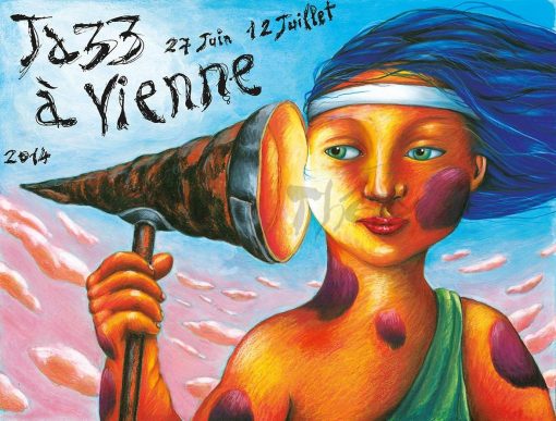 L’affiche pour Jazz à Vienne 2014 est la 27ème créée par Bruno Théry.